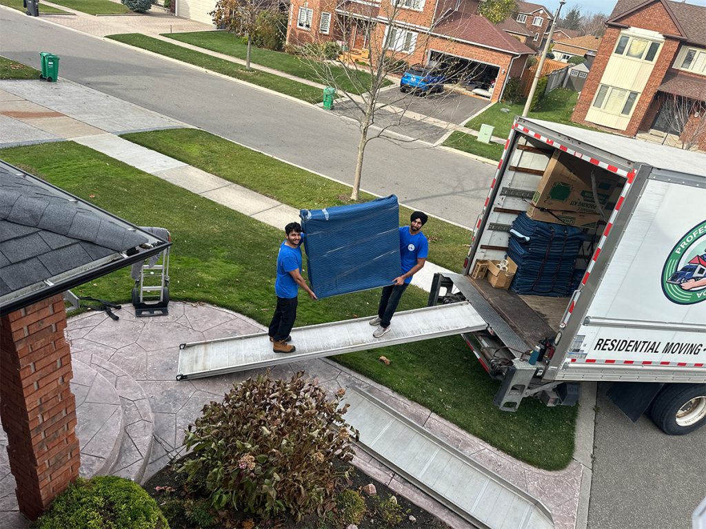 Rental truck loading compared with moving-container loading
